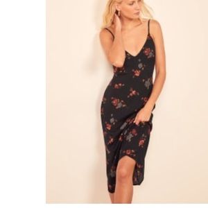 Reformation Alexandra Midi Floral Slip Dress